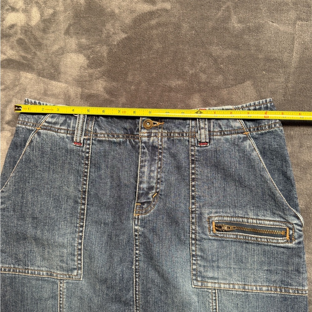 Classic Blue Denim Midi Skirt - Picture 3 of 6